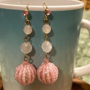 Vintage pink dangle earrings